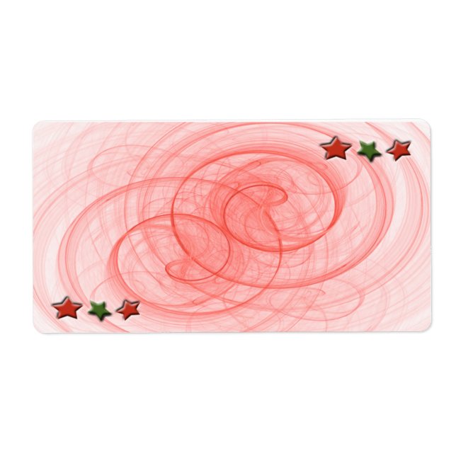 Etiqueta Navidades Espirales y Estrellas (Frente)