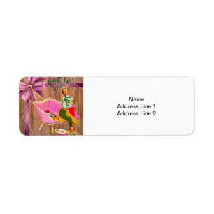 Etiqueta Navidades Estilo Retro Felices Fiestas!