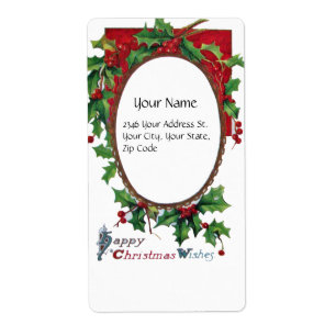 Etiqueta Navidades FELIZ DESEOS