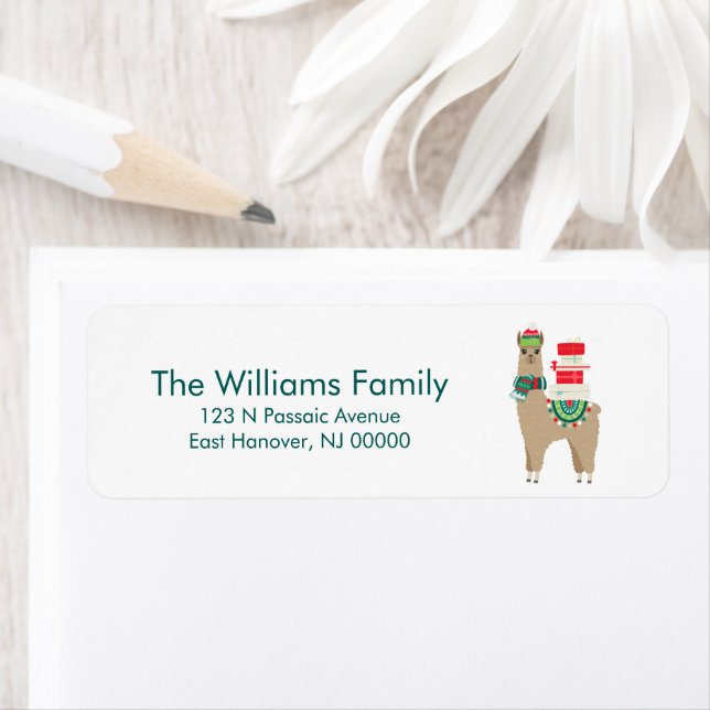 Etiqueta Navidades festivos Alpaca (In situ)