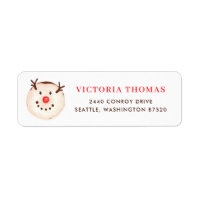 Navidades festivos cute Snowman Donut