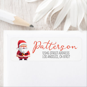 Etiqueta Navidades festivos Santa Claus