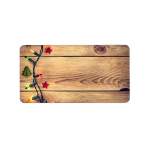 Etiqueta Navidades Fondo Con Luces