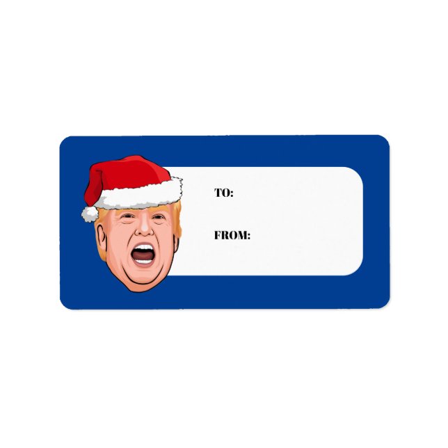 Etiqueta Navidades furiosos de Donald Trump (Frente)