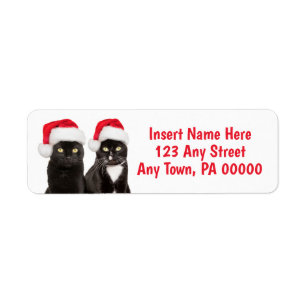 Etiqueta Navidades gatos en Santa Sat