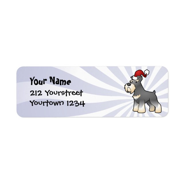 Etiqueta Navidades Giant/Standard/Ministral Schnauzer (Frente)