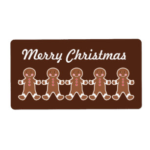 Etiqueta Navidades Gingerbread Labels