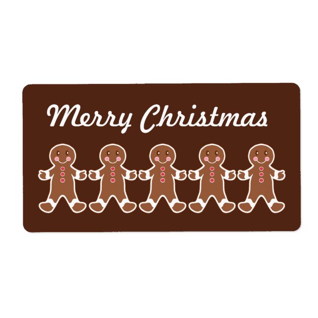 Etiqueta Navidades Gingerbread Labels (Frente)