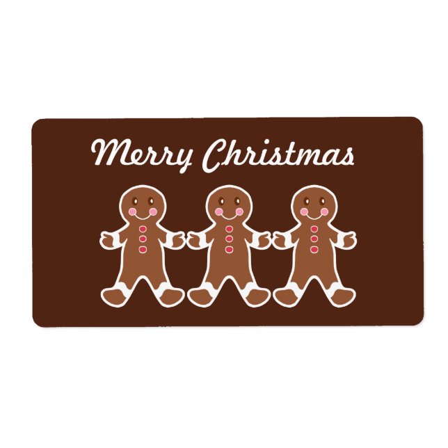 Etiqueta Navidades Gingerbread Labels (Frente)