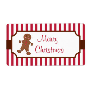 Etiqueta Navidades Gingerbread Labels