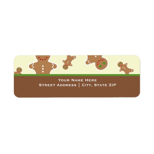 Etiqueta Navidades Gingerbread Men Labels (Frente)