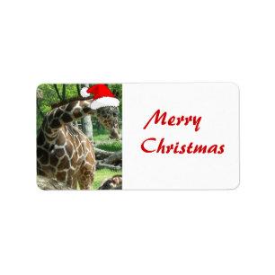 Etiqueta Navidades Giraffe