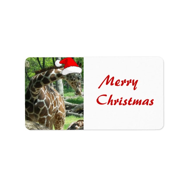 Etiqueta Navidades Giraffe (Frente)
