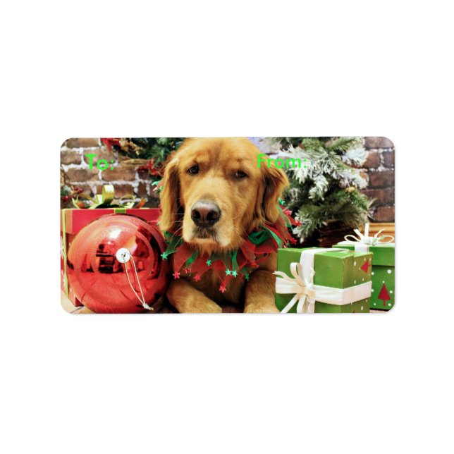 Etiqueta Navidades - Golden Retriever - Zoe (Frente)