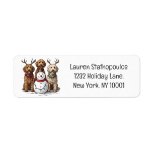 Etiqueta Navidades Goldendoodle Dogs