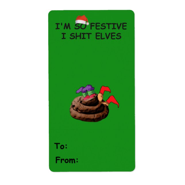 Etiqueta Navidades groseros (Frente)