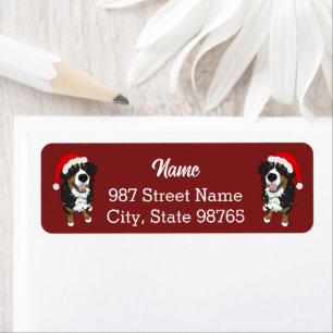 Etiqueta Navidades Holiday Bernese Mountain Dog