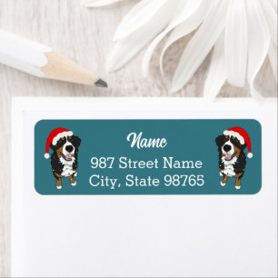 Etiqueta Navidades Holiday Bernese Mountain Dog