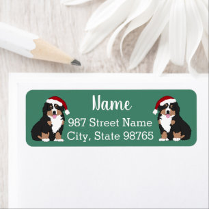 Etiqueta Navidades Holiday Bernese Mountain Dog
