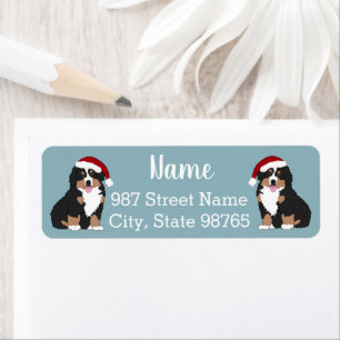 Etiqueta Navidades Holiday Bernese Mountain Dog