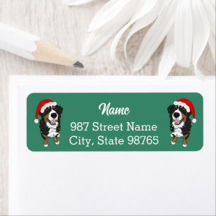 Etiqueta Navidades Holiday Bernese Mountain Dog