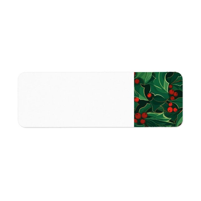 Etiqueta Navidades Holly (Frente)