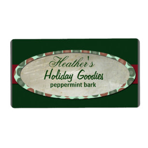 Etiqueta Navidades holly bakery label