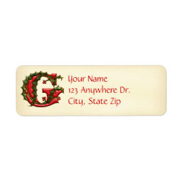 Etiqueta Navidades Holly Monogram G