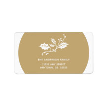 Navidades Holly sobre el oro