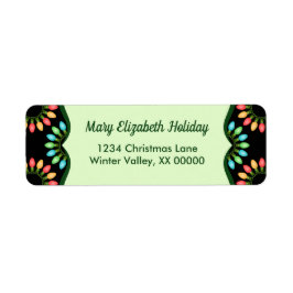 Etiqueta Navidades iluminan el patrón de los círculos color