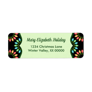 Etiqueta Navidades iluminan el patrón de los círculos color