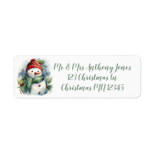 Etiqueta Navidades inteligentes Snowman