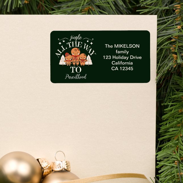 Etiqueta Navidades Invitación de embarazo infantil (Subido por el creador)