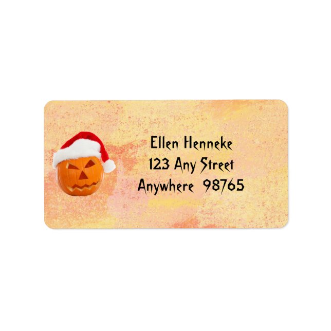 Etiqueta Navidades Jack-O-Lantern (Frente)