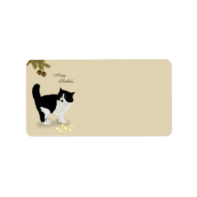 Etiqueta Navidades Kitten (Frente)