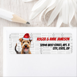 Etiqueta Navidades Lakeland Terrier Dog Return Address