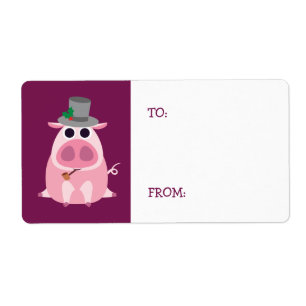 Etiqueta Navidades Leary the Pig