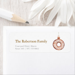 Etiqueta Navidades minimalistas Donut Ornament