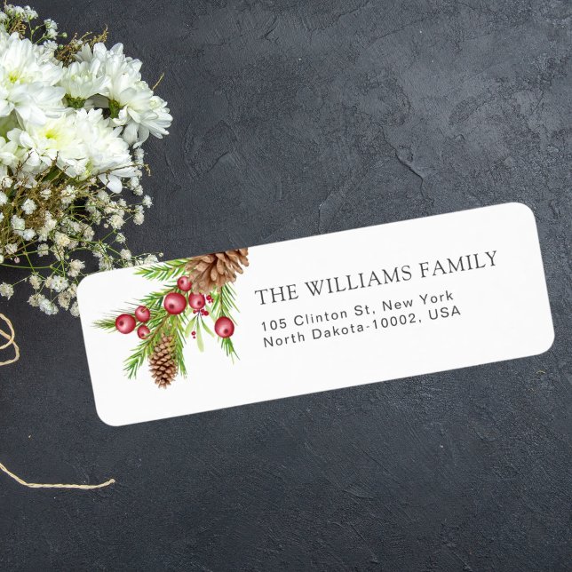 Etiqueta Navidades Mistletoe Personalizado Nombre de la fam (Subido por el creador)