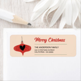 Etiqueta Navidades modernos de mediados del siglo XX