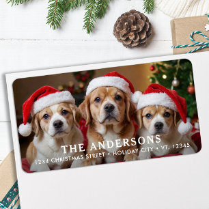 Etiqueta Navidades modernos foto dirección de retorno perso