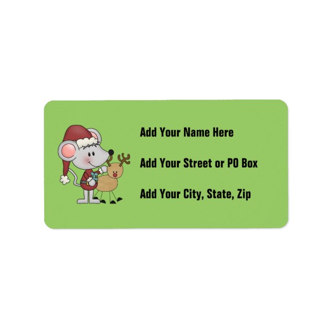 Etiqueta Navidades Mouse y (Frente)