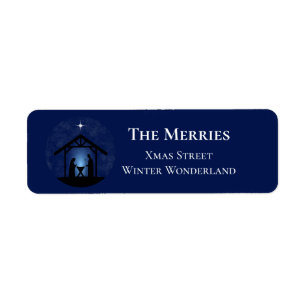 Etiqueta Navidades Natividad Escena religiosa