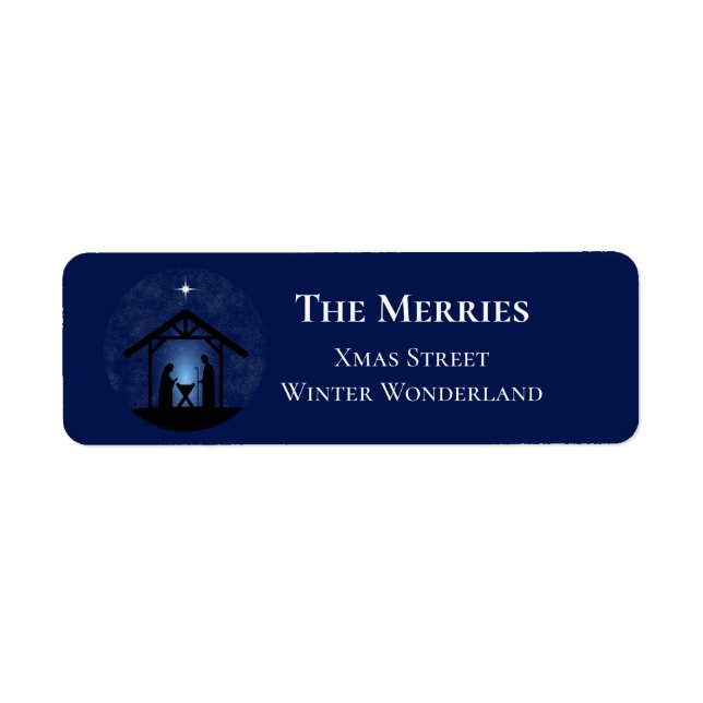 Etiqueta Navidades Natividad Escena religiosa (Frente)