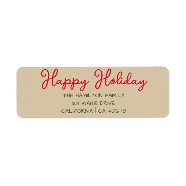 Etiqueta Navidades navideños felices (Frente)