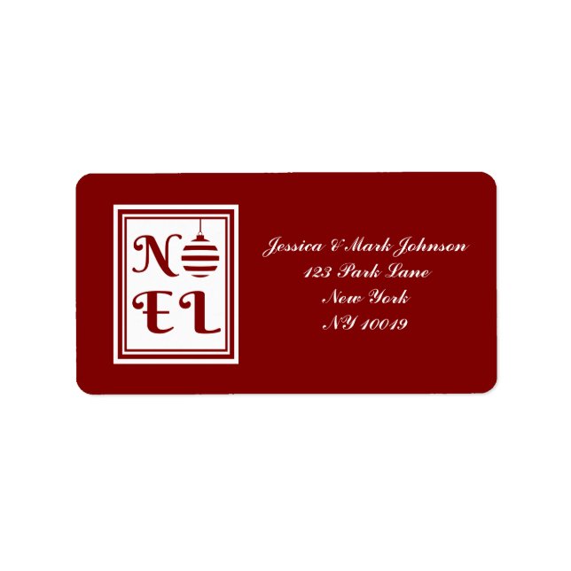 Etiqueta NAVIDADES NOEL Festejan Rojo Y Blanco (Frente)