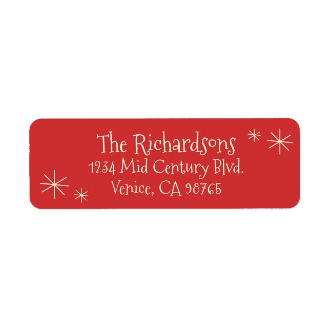 Etiqueta Navidades nostálgicos de la época retro (Frente)