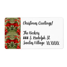 Etiqueta Navidades nostálgicos de Mistletoe y Holly