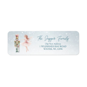 Etiqueta Navidades Nutcracker Ballerina devuelven la direcc
