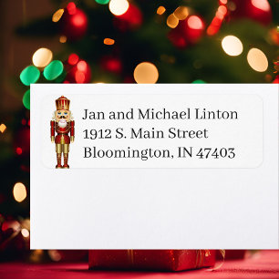 Etiqueta Navidades Nutcracker Personalize Return Address La